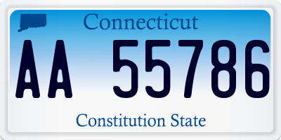 CT license plate AA55786