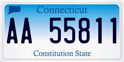 CT license plate AA55811