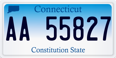 CT license plate AA55827