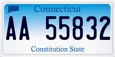 CT license plate AA55832