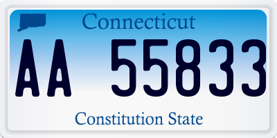 CT license plate AA55833