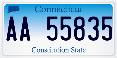 CT license plate AA55835