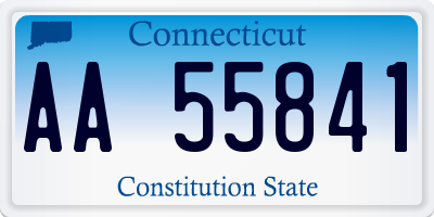 CT license plate AA55841