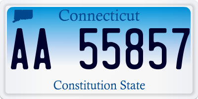 CT license plate AA55857