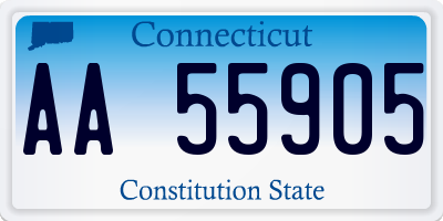 CT license plate AA55905