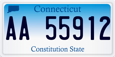 CT license plate AA55912