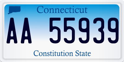 CT license plate AA55939