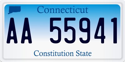 CT license plate AA55941