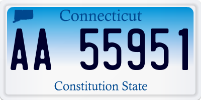 CT license plate AA55951