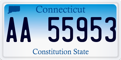 CT license plate AA55953