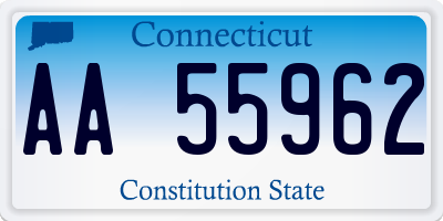 CT license plate AA55962