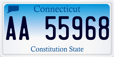 CT license plate AA55968