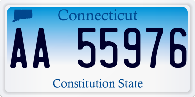 CT license plate AA55976