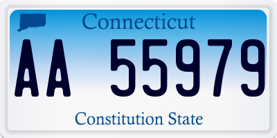 CT license plate AA55979