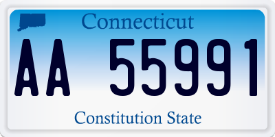 CT license plate AA55991