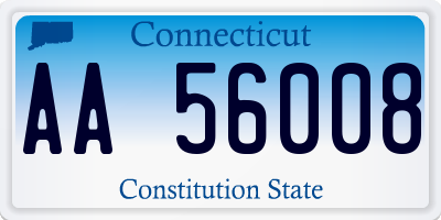 CT license plate AA56008