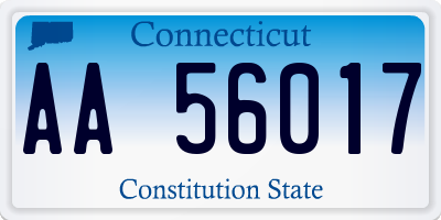 CT license plate AA56017