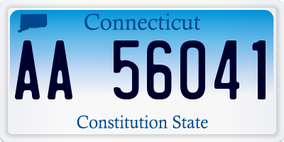 CT license plate AA56041