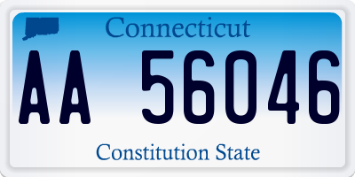CT license plate AA56046