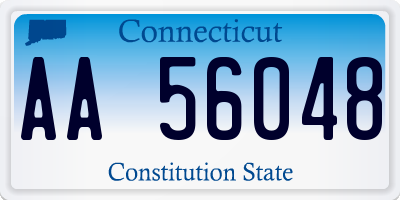 CT license plate AA56048