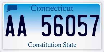 CT license plate AA56057