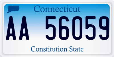 CT license plate AA56059