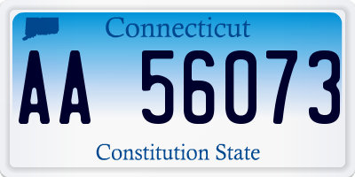 CT license plate AA56073