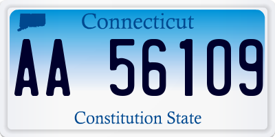 CT license plate AA56109