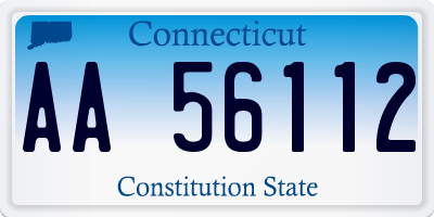 CT license plate AA56112