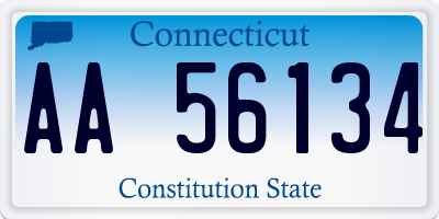 CT license plate AA56134