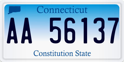 CT license plate AA56137