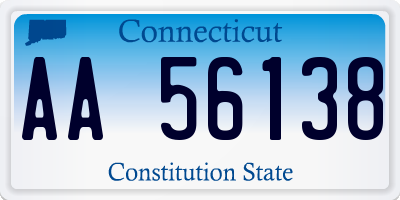 CT license plate AA56138