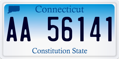 CT license plate AA56141