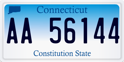 CT license plate AA56144