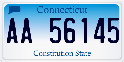 CT license plate AA56145