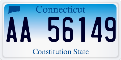 CT license plate AA56149