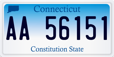 CT license plate AA56151