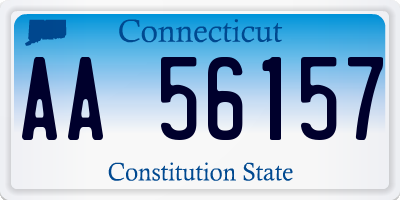 CT license plate AA56157