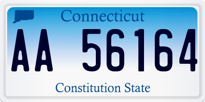 CT license plate AA56164