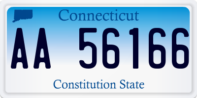 CT license plate AA56166