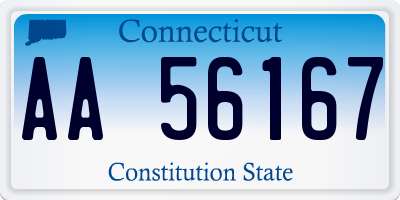 CT license plate AA56167
