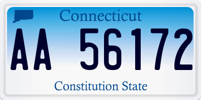 CT license plate AA56172