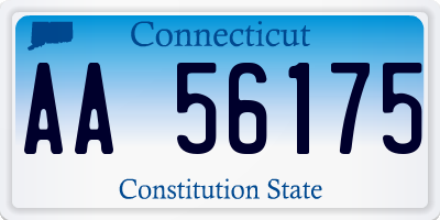 CT license plate AA56175