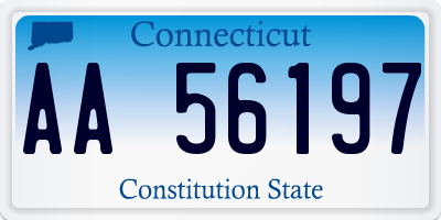 CT license plate AA56197