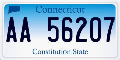 CT license plate AA56207