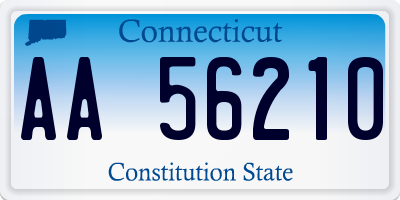 CT license plate AA56210