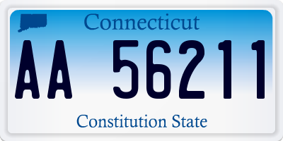 CT license plate AA56211