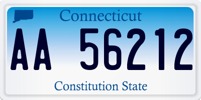 CT license plate AA56212