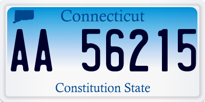 CT license plate AA56215