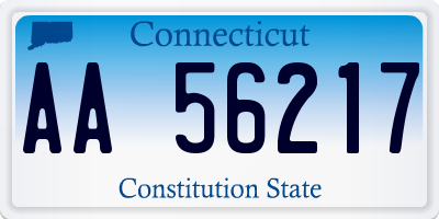 CT license plate AA56217